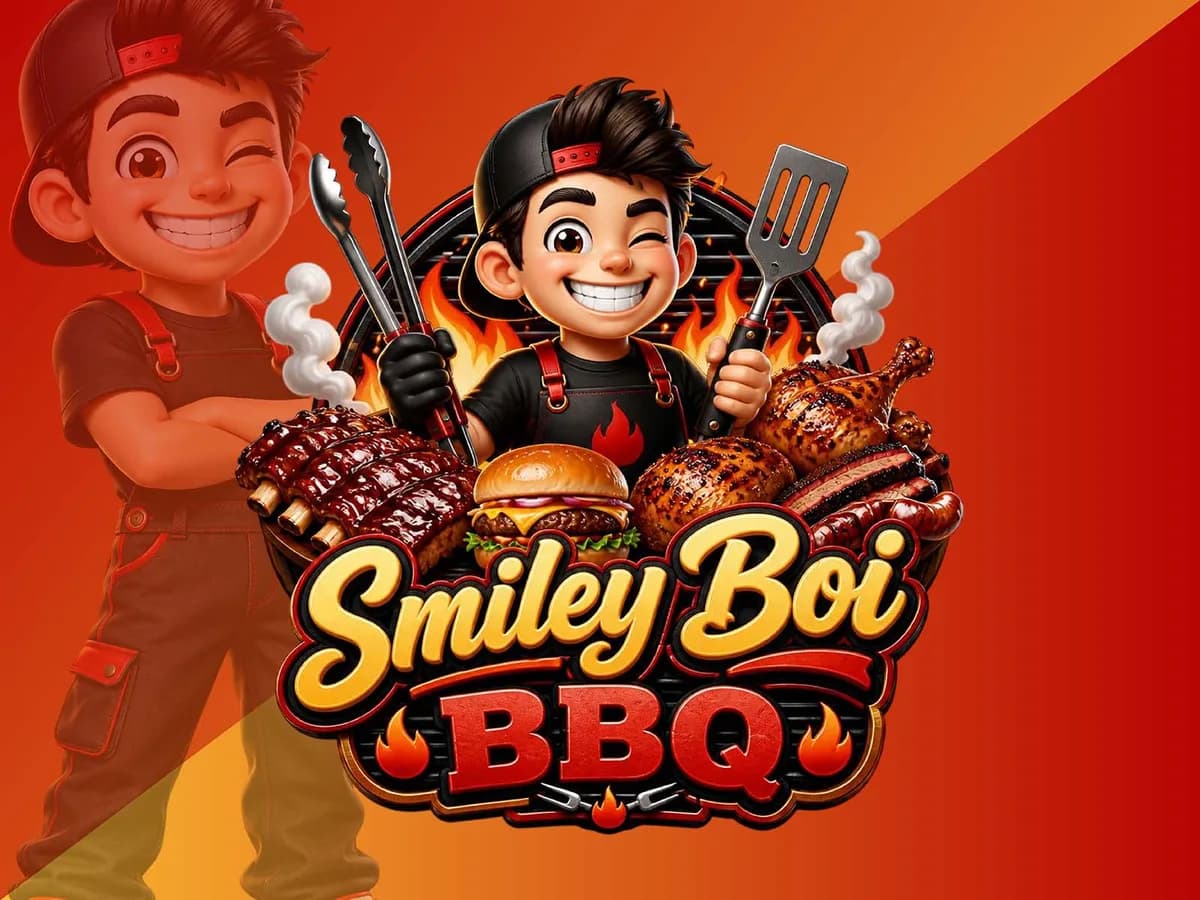 Smiley Boi BBQ, logo design by Draxz