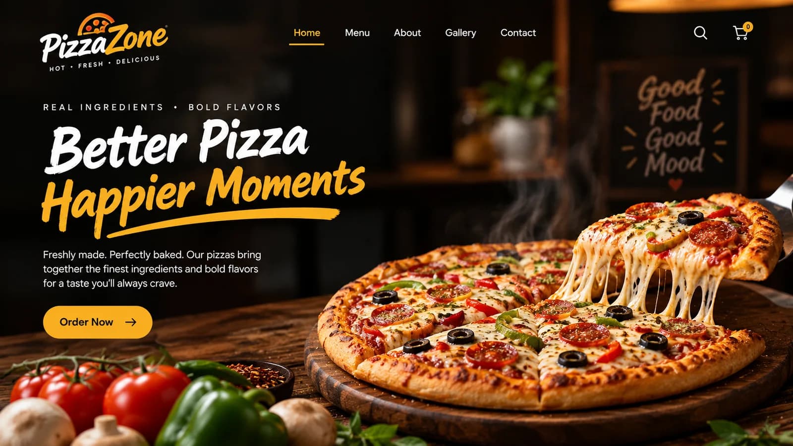 PizzaZone pizzeria website by Draxz